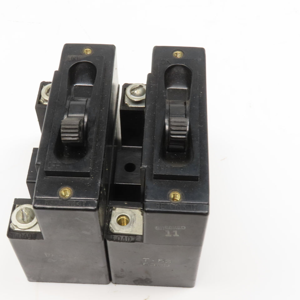 Heinemann 40-719B 15A 115V 60Hz Single Pole Breaker Lot Of 2