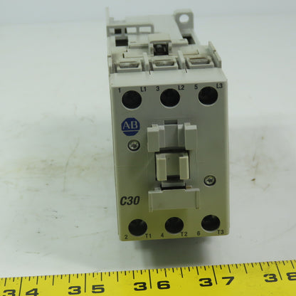 Allen Bradley 100-C30D*00 Ser C 30A 3 Pole contactor W/24VDC Coil