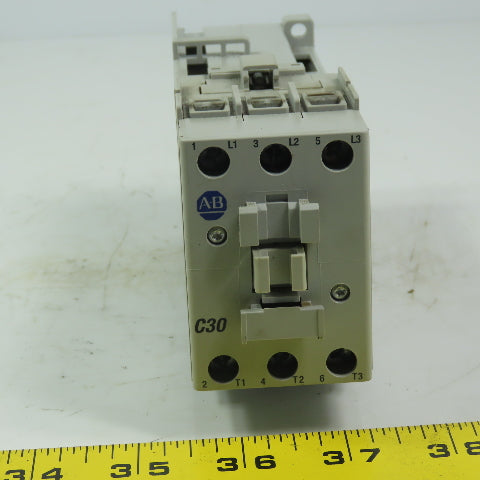 Allen Bradley 100-C30D*00 Ser C 30A 3 Pole contactor W/24VDC Coil
