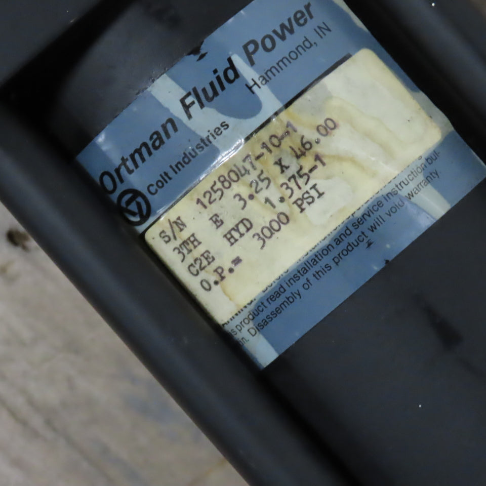 Ortman Fluid Power 3TH E Double Acting Hydraulic Cylinder 3.25" Bore 46" Stroke