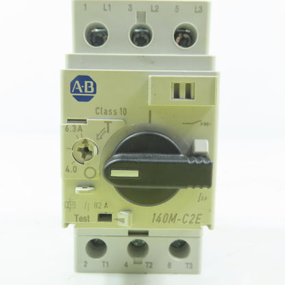Allen Bradley 140M-C2E-63  Ser C Circuit Breaker 3 Pole 4.0 - 6.3A 600V