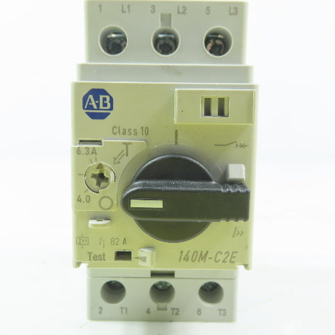 Allen Bradley 140M-C2E-63  Ser C Circuit Breaker 3 Pole 4.0 - 6.3A 600V