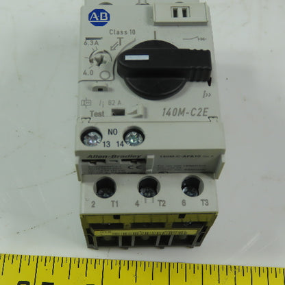 Allen Bradley 140M-C2E-63  Ser C Circuit Breaker 4-6.3A  3 Pole W/140M-C-AFA10