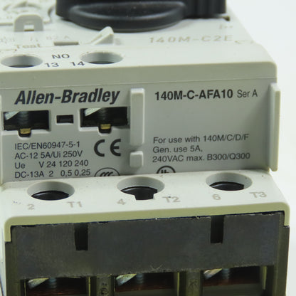 Allen Bradley 140M-C2E-63  Ser C Circuit Breaker 4-6.3A  3 Pole W/140M-C-AFA10
