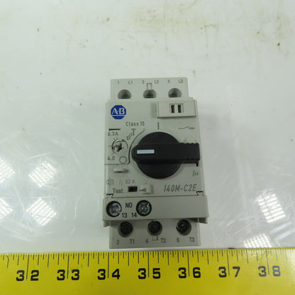 Allen Bradley 140M-C2E-63  Ser C Circuit Breaker 4-6.3A  3 Pole W/140M-C-AFA10