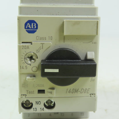 Allen Bradley 140M-D8E-C20  Ser C Circuit Breaker 14.5-20A 600V 3P W/40M-C-AFA10