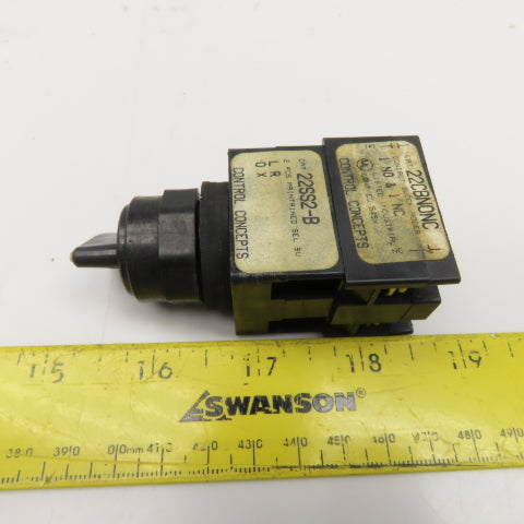 Control Concepts 22CBNONC 2 Position Maintained Selector Switch 600VAC 300VDC
