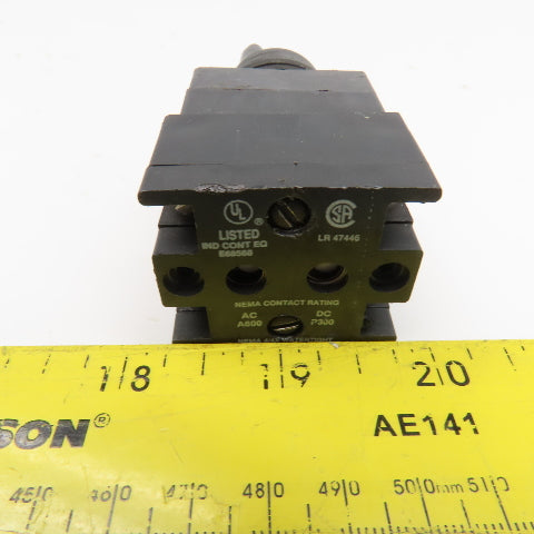 Control Concepts 22CBNONC 2 Position Maintained Selector Switch 600VAC 300VDC