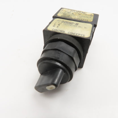Control Concepts 22CBNONC 2 Position Maintained Selector Switch 600VAC 300VDC