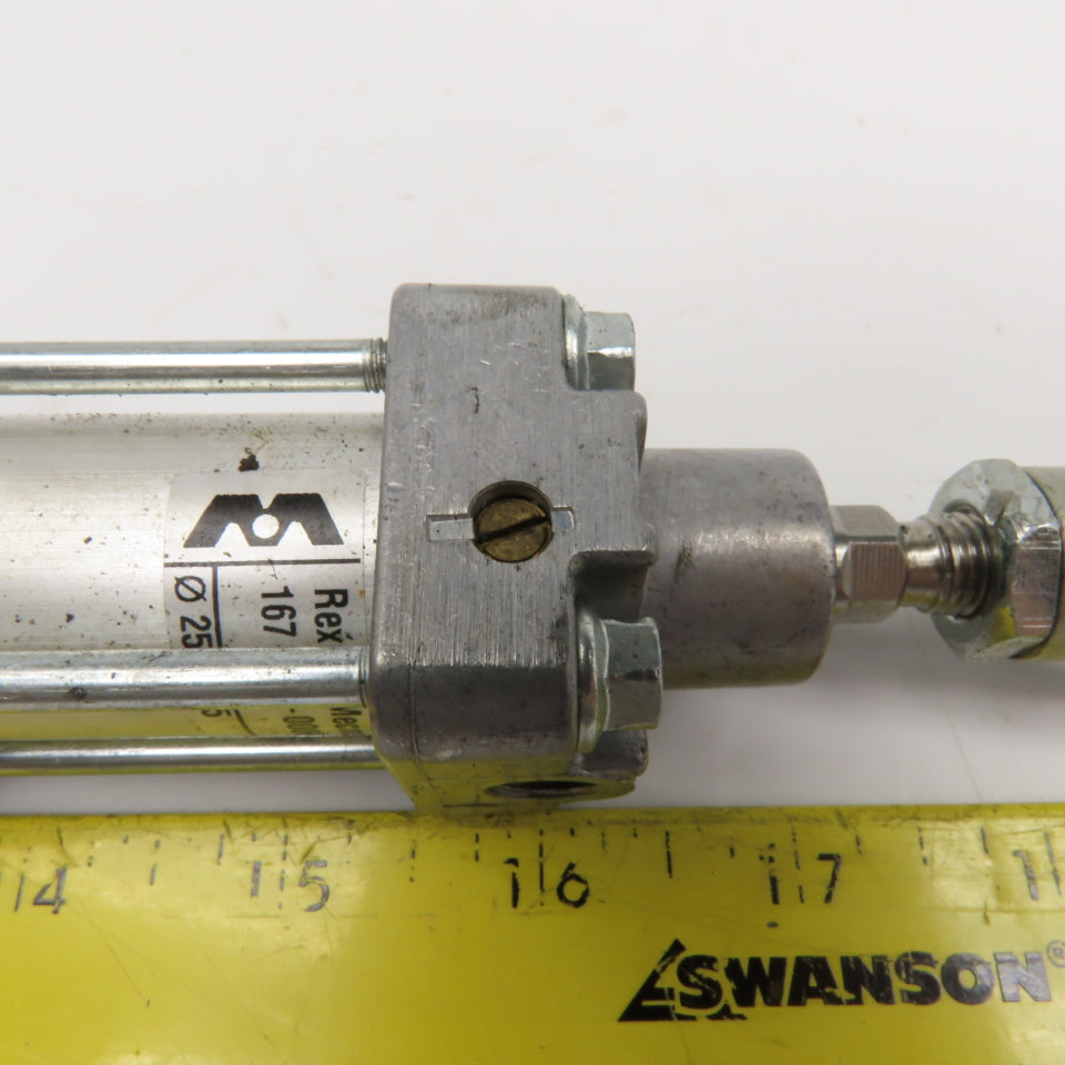 Rexroth Mecman 167-02-0000-2 25mm Bore 15mm Stroke Double Acting Air Cylinder