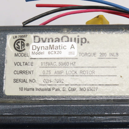 DynaQuip DynaMatic 6CX20 Electronic Actuated Brass Ball Valve 1-1/2" FNPT 115V