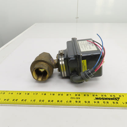 DynaQuip DynaMatic 6CX20 Electronic Actuated Brass Ball Valve 1-1/2" FNPT 115V