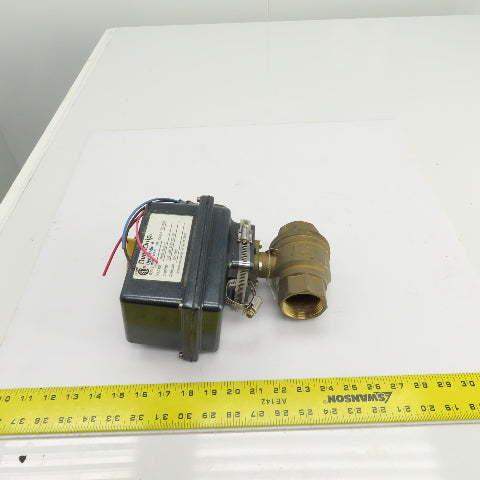 DynaQuip DynaMatic 6CX20 Electronic Actuated Brass Ball Valve 1-1/2" FNPT 115V