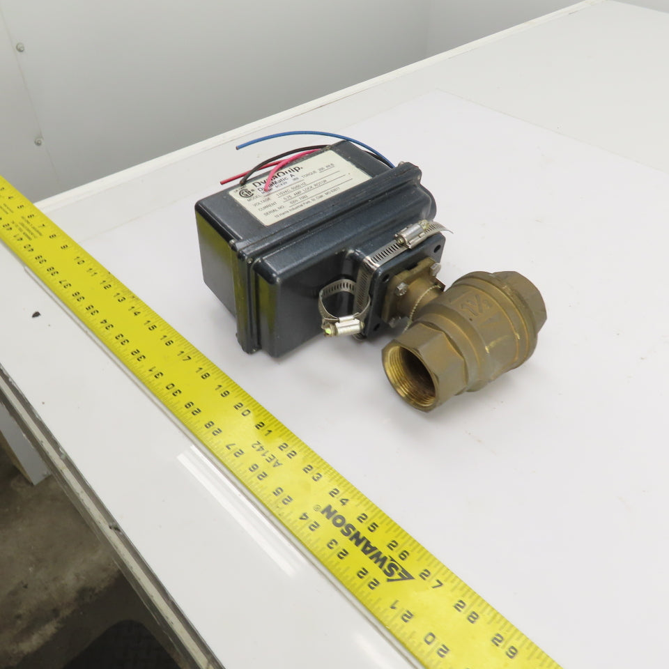 DynaQuip DynaMatic 6CX20 Electronic Actuated Brass Ball Valve 1-1/2" FNPT 115V