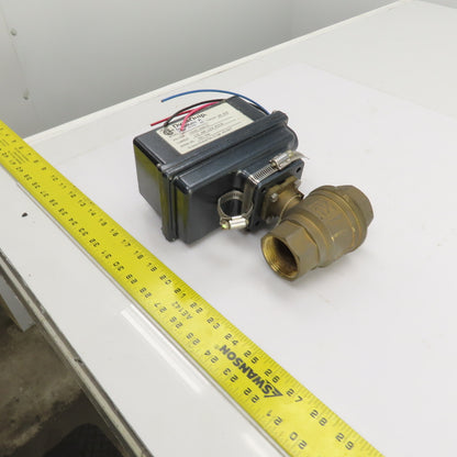 DynaQuip DynaMatic 6CX20 Electronic Actuated Brass Ball Valve 1-1/2" FNPT 115V
