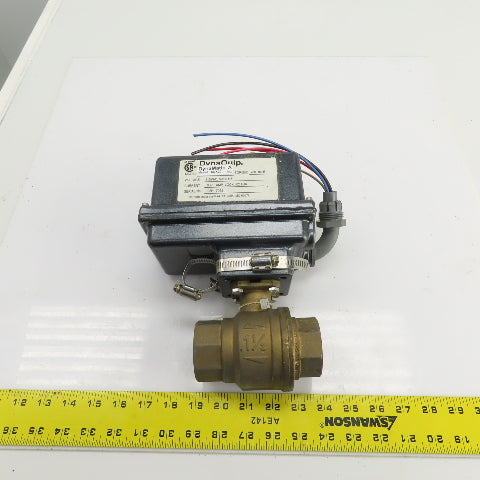 DynaQuip DynaMatic 6CX20 Electronic Actuated Brass Ball Valve 1-1/2" FNPT 115V