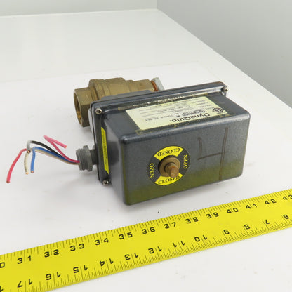 DynaQuip DynaMatic 6CX20 Electronic Actuated Brass Ball Valve 1-1/2" FNPT 115V