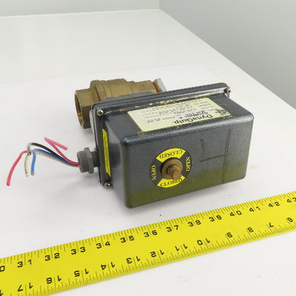 DynaQuip DynaMatic 6CX20 Electronic Actuated Brass Ball Valve 1-1/2" FNPT 115V