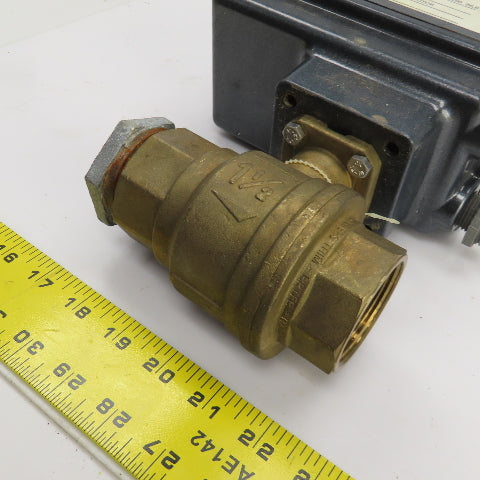 DynaQuip DynaMatic 6CX20 Electronic Actuated Brass Ball Valve 1-1/2" FNPT 115V