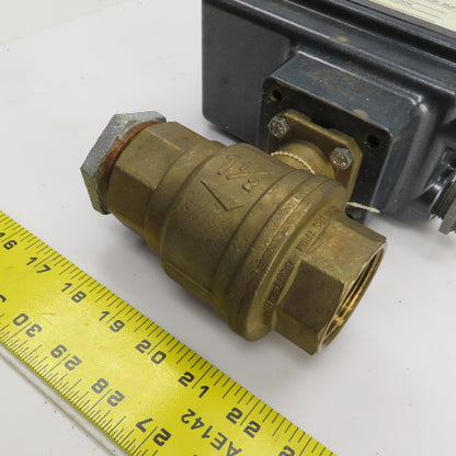 DynaQuip DynaMatic 6CX20 Electronic Actuated Brass Ball Valve 1-1/2" FNPT 115V