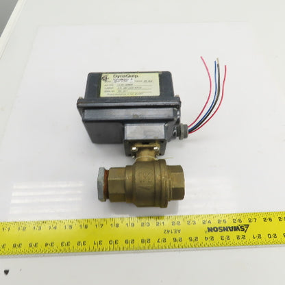 DynaQuip DynaMatic 6CX20 Electronic Actuated Brass Ball Valve 1-1/2" FNPT 115V