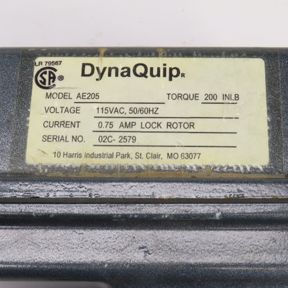 DynaQuip AE205 Electronic Actuated Brass Ball Valve 1-1/2" FNPT 115VAC 0.75A