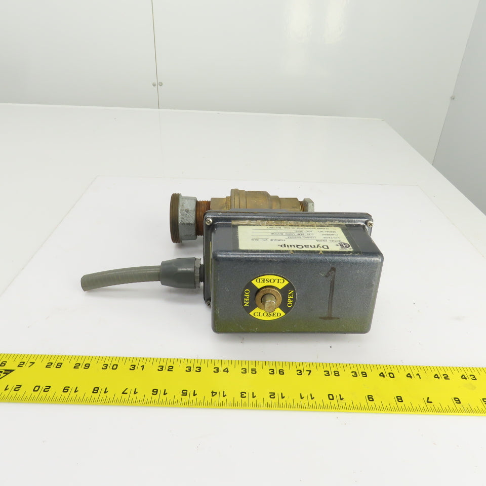DynaQuip AE205 Electronic Actuated Brass Ball Valve 1-1/2" FNPT 115VAC 0.75A