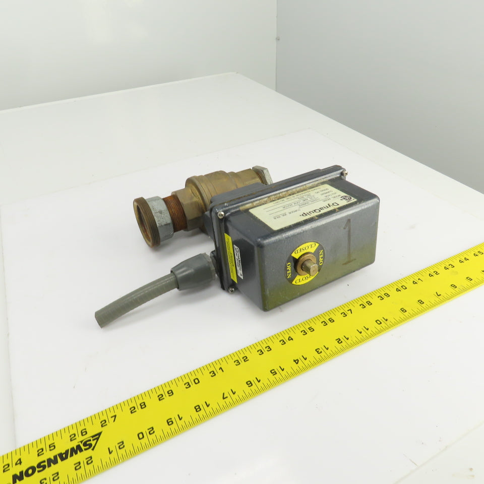 DynaQuip AE205 Electronic Actuated Brass Ball Valve 1-1/2" FNPT 115VAC 0.75A