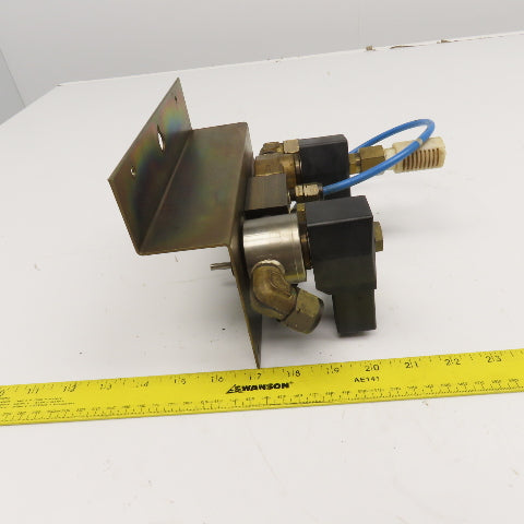 Fanuc A04B-0801-C408 Solenoid Valve Assembly from C1000 Laser 220V Coil
