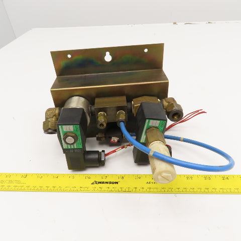 Fanuc A04B-0801-C408 Solenoid Valve Assembly from C1000 Laser 220V Coil