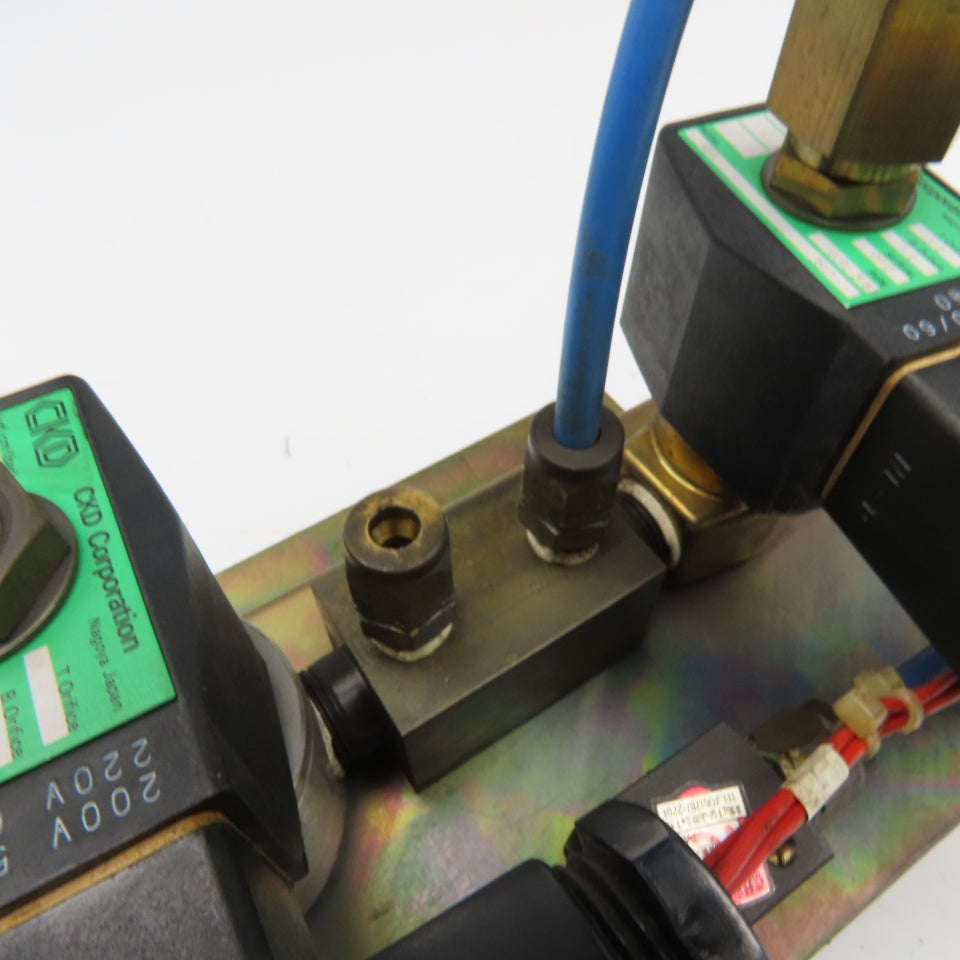 Fanuc A04B-0801-C408 Solenoid Valve Assembly from C1000 Laser 220V Coil