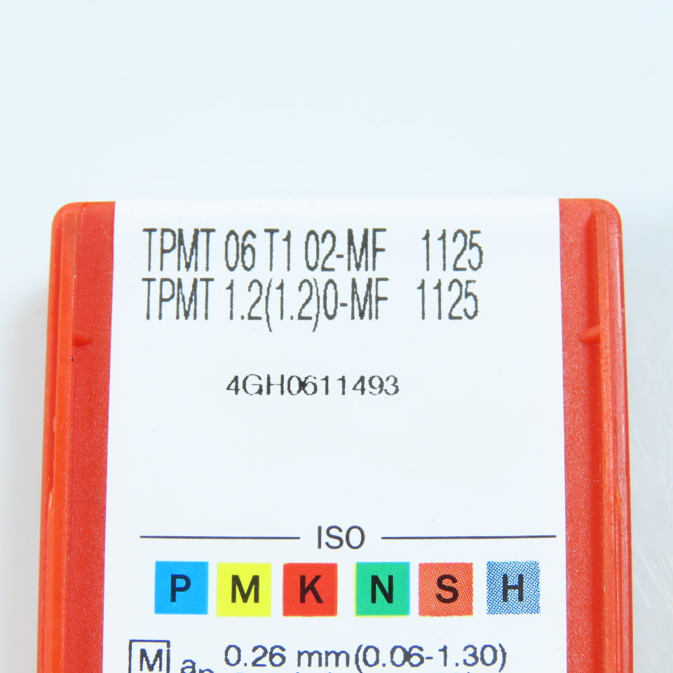 Sandvik TPMT 06 T1 02-MF 1125 Indexable Carbide Insert TPMT 1.2(1.2)0-MF Pack/10