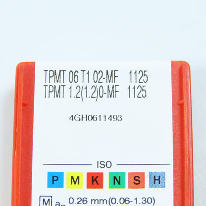 Sandvik TPMT 06 T1 02-MF 1125 Indexable Carbide Insert TPMT 1.2(1.2)0-MF Pack/10