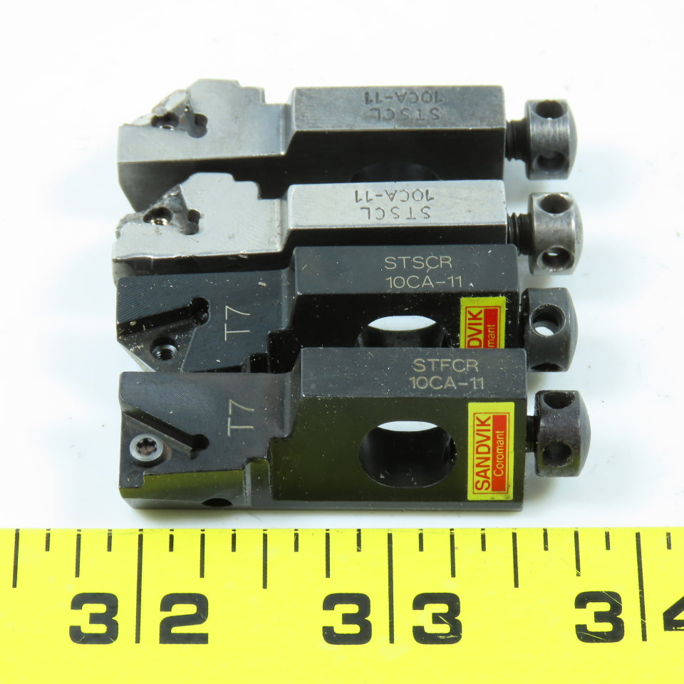 Sandvik STSCL 10CA-11 & STSCR 10CA-11 Indexable Turning Tool Holder Lot of 4