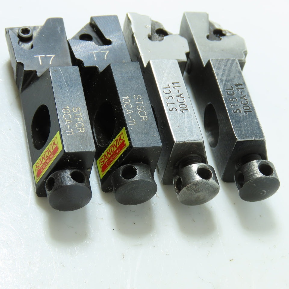 Sandvik STSCL 10CA-11 & STSCR 10CA-11 Indexable Turning Tool Holder Lot of 4