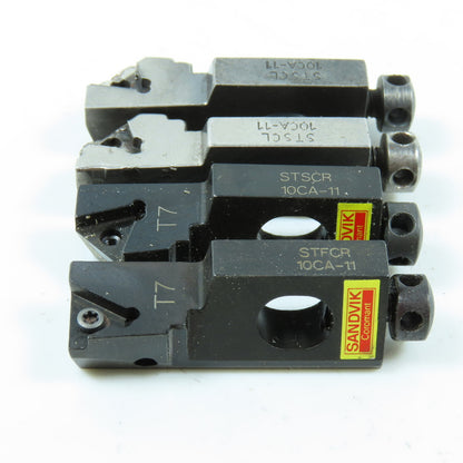 Sandvik STSCL 10CA-11 & STSCR 10CA-11 Indexable Turning Tool Holder Lot of 4