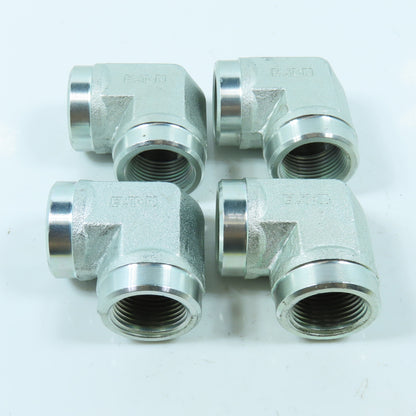 Eaton 2087-12-12S Hydraulic Adapter 90° Elbow 3/4"-14 NPT Female x Female Lot/4