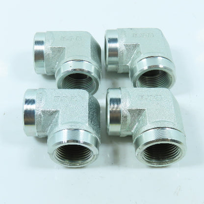 Eaton 2087-12-12S Hydraulic Adapter 90° Elbow 3/4"-14 NPT Female x Female Lot/4