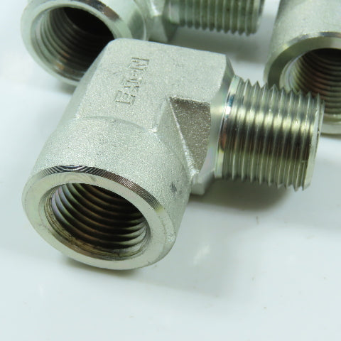 Eaton 2089-8-8S Hydraulic Adapter 90° Elbow 1/2"-14 NPT Female x Male Lot of 3