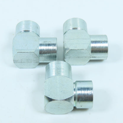 3/8"-18 NPT Hydraulic Hose Female Adapter 90° Elbow Fitting Lot of 3