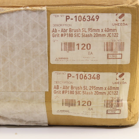 Uneeda P-106349 P-106348 AB-Abr Replacement Insert Brushes SIC P180 Grit Lot/240