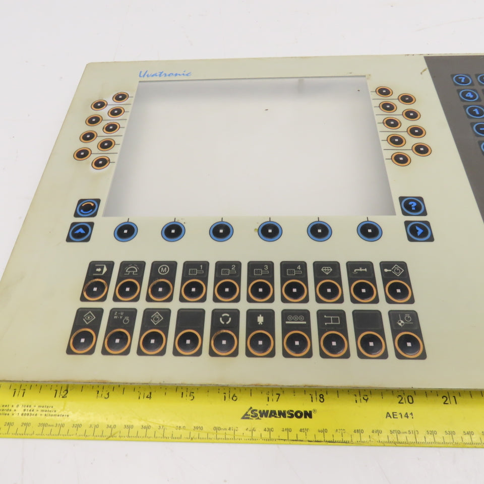 Uvamatic UGC Machine Operator Control Panel Membrane 11-1/2" x 15-3/4"