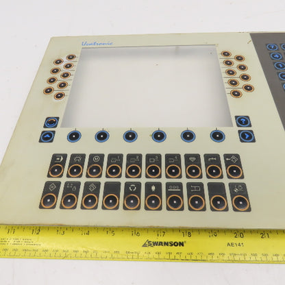 Uvamatic UGC Machine Operator Control Panel Membrane 11-1/2" x 15-3/4"