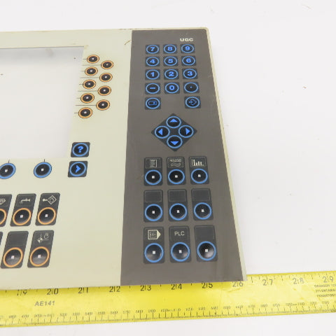 Uvamatic UGC Machine Operator Control Panel Membrane 11-1/2" x 15-3/4"