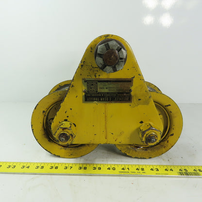 Budgit No. 82 Manual Push Pull Hoist Trolley 2" To 4-3/4" Flange 2000lb Capacity