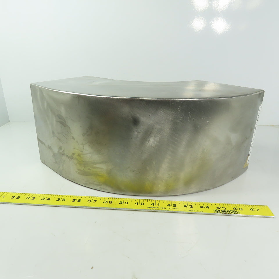 90° Elbow Duct Chute 136mm x 165mm Stainless Steel