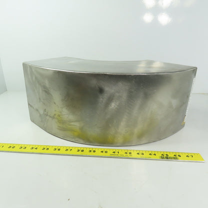 90° Elbow Duct Chute 136mm x 165mm Stainless Steel