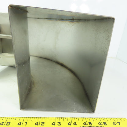 90° Elbow Duct Chute 136mm x 165mm Stainless Steel