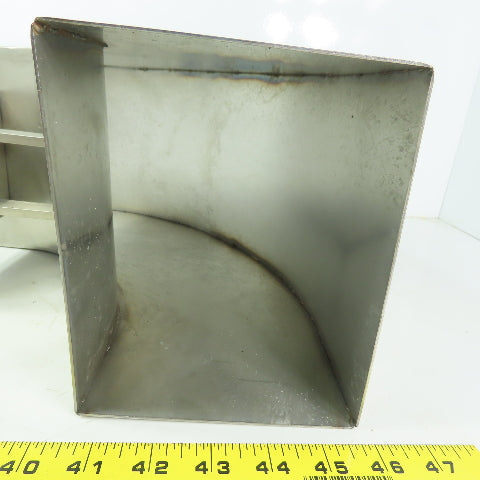 90° Elbow Duct Chute 136mm x 165mm Stainless Steel