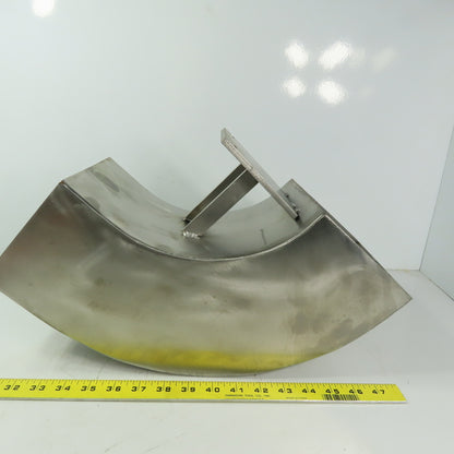 90° Elbow Duct Chute 136mm x 165mm Stainless Steel
